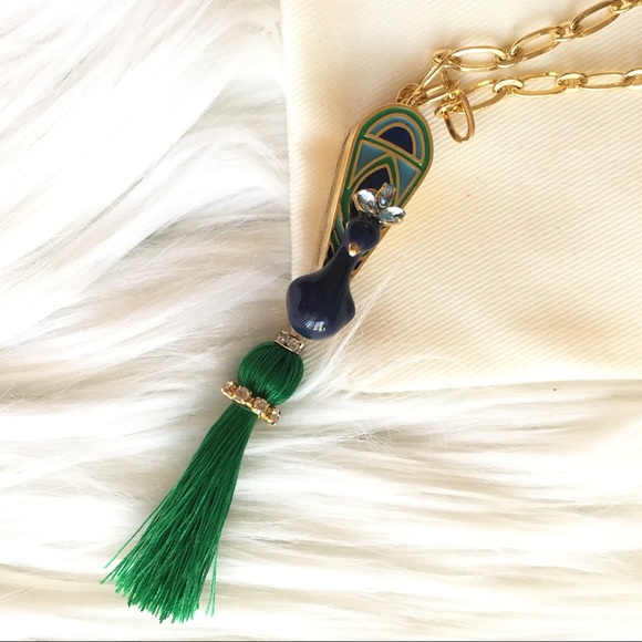 Kate spade green peacock log necklace - Picture 3 of 6